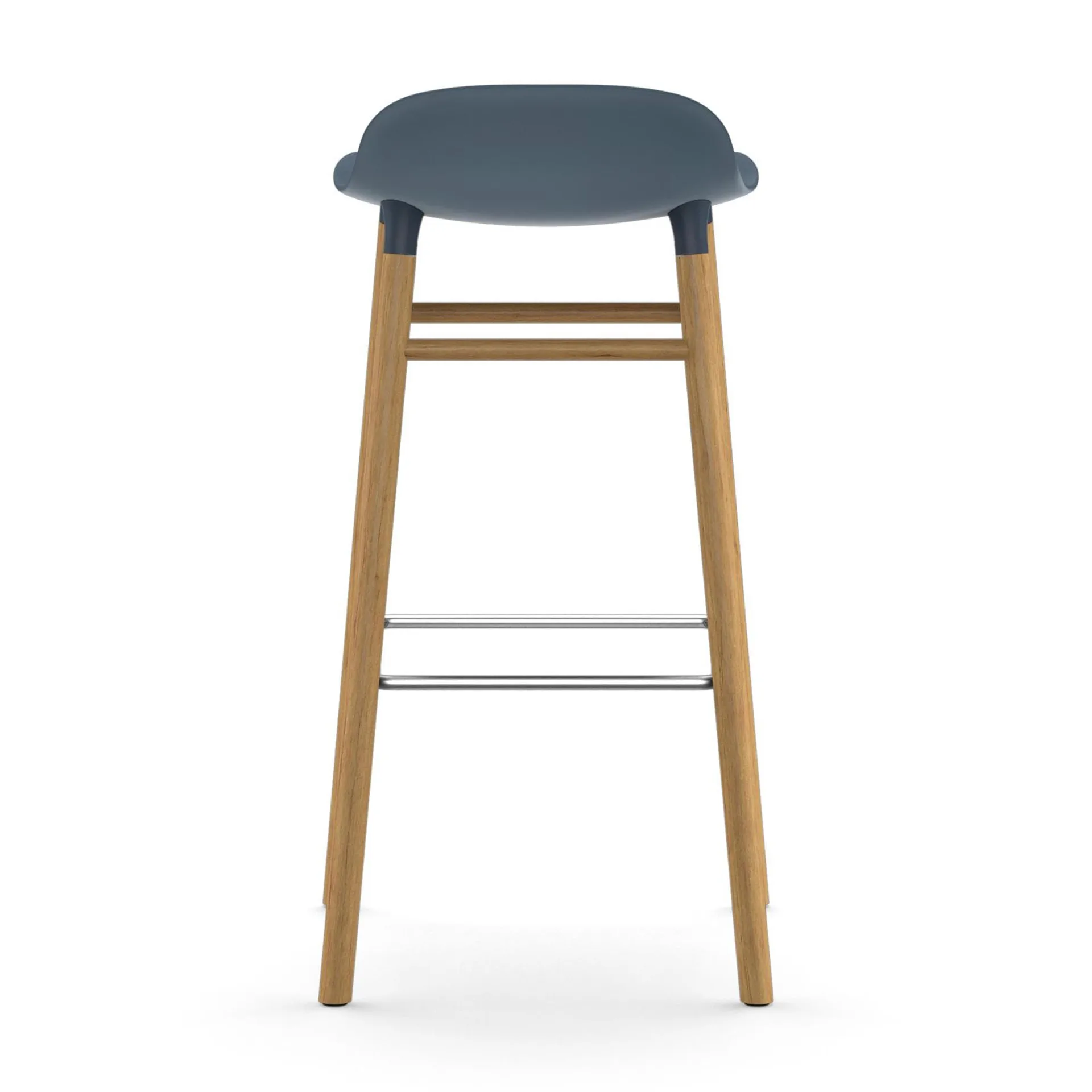 Sgabello con gambe in noce Form, Blu Normann Copenhagen
