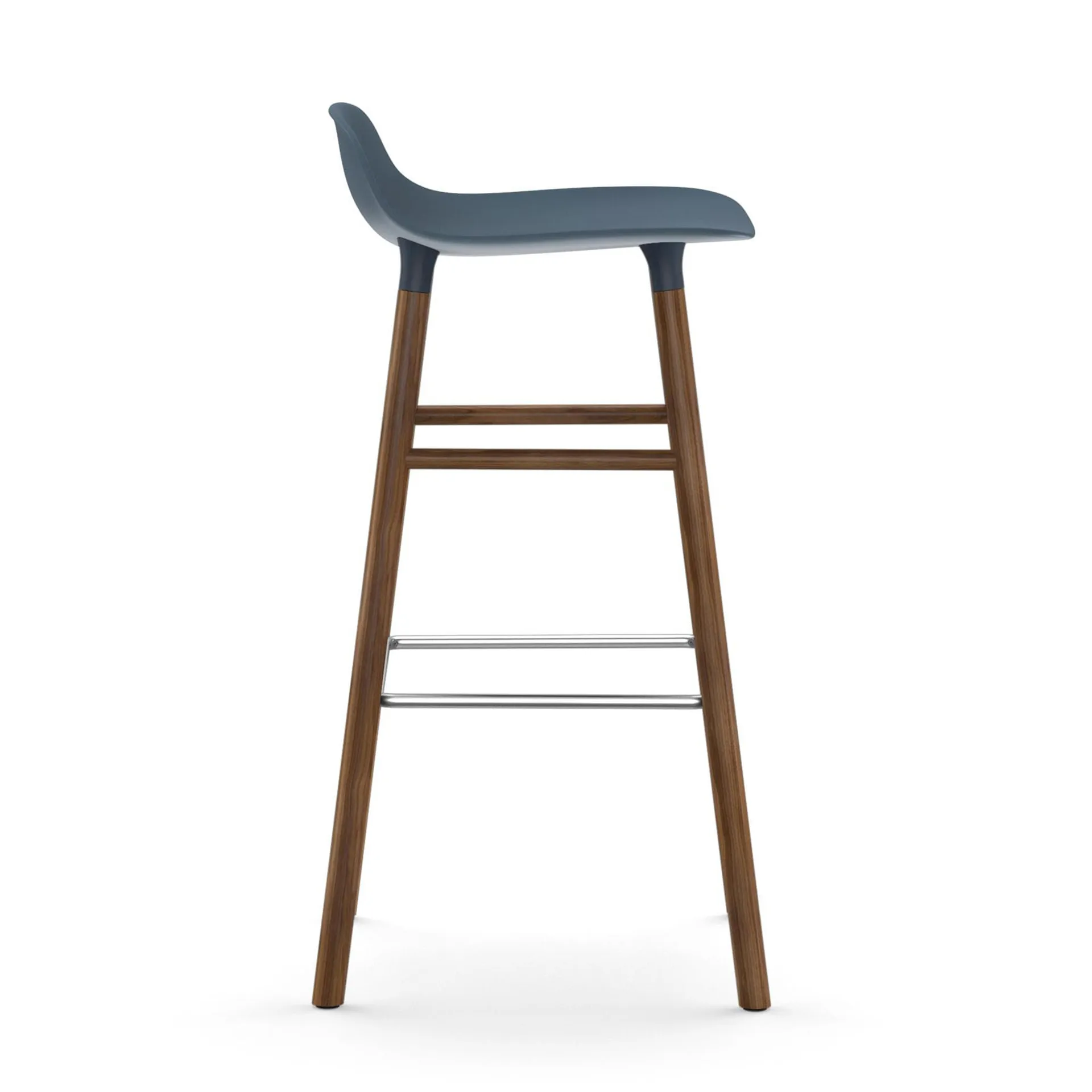 Sgabello con gambe in noce Form , Blu Normann Copenhagen