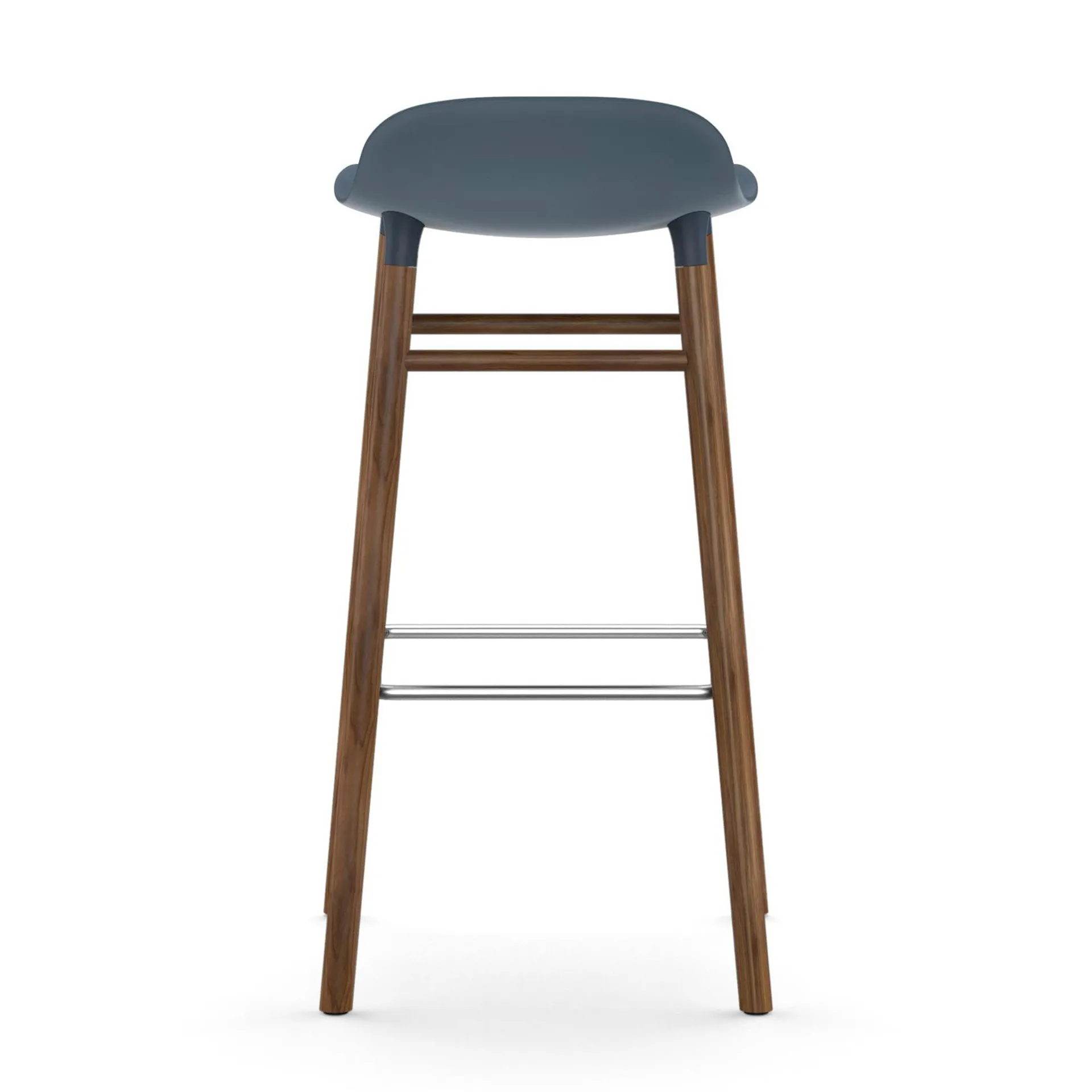 Sgabello con gambe in noce Form , Blu Normann Copenhagen