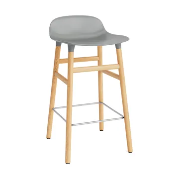 Sgabello con gambe in noce Form - Grigio - Normann Copenhagen