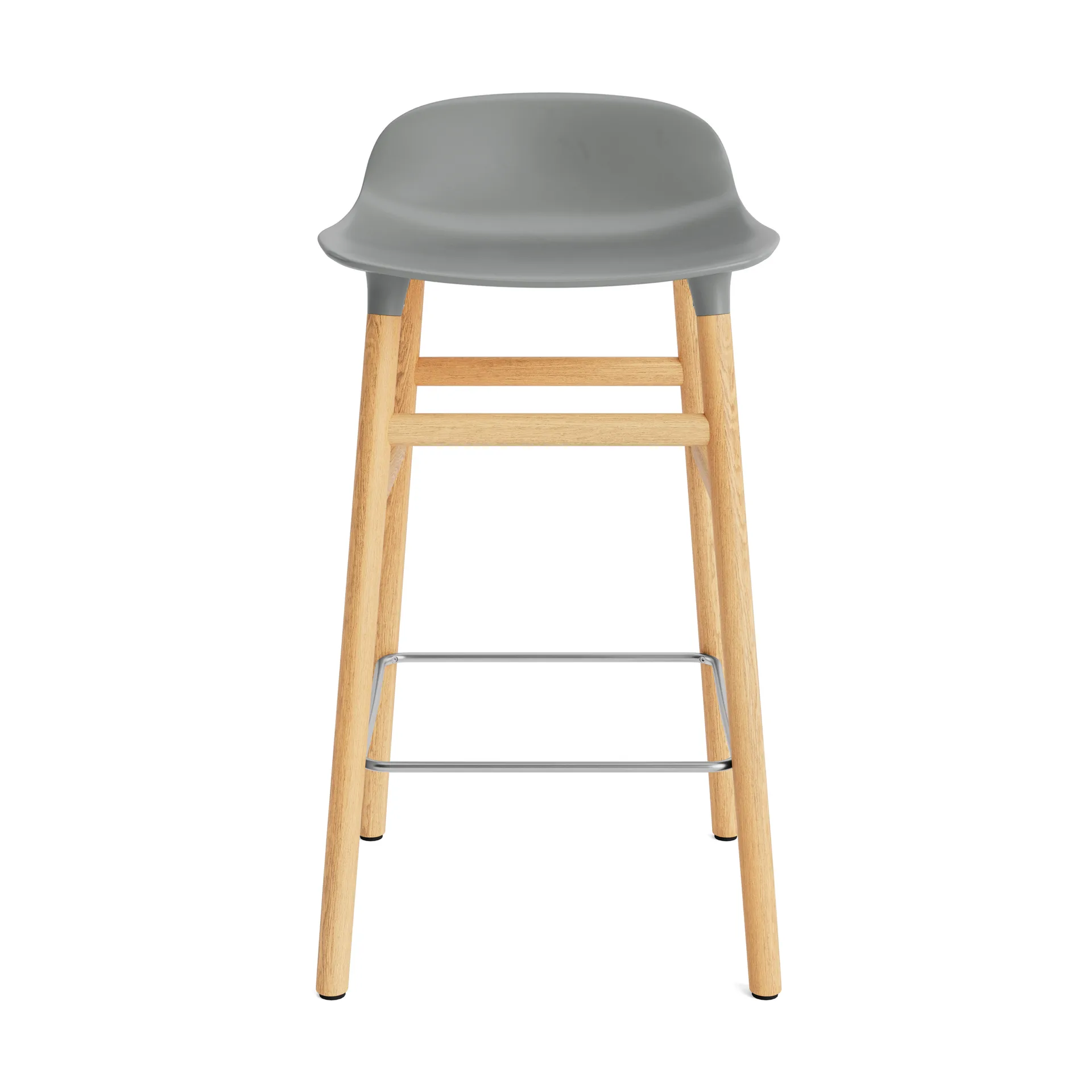 Sgabello con gambe in noce Form, Grigio Normann Copenhagen
