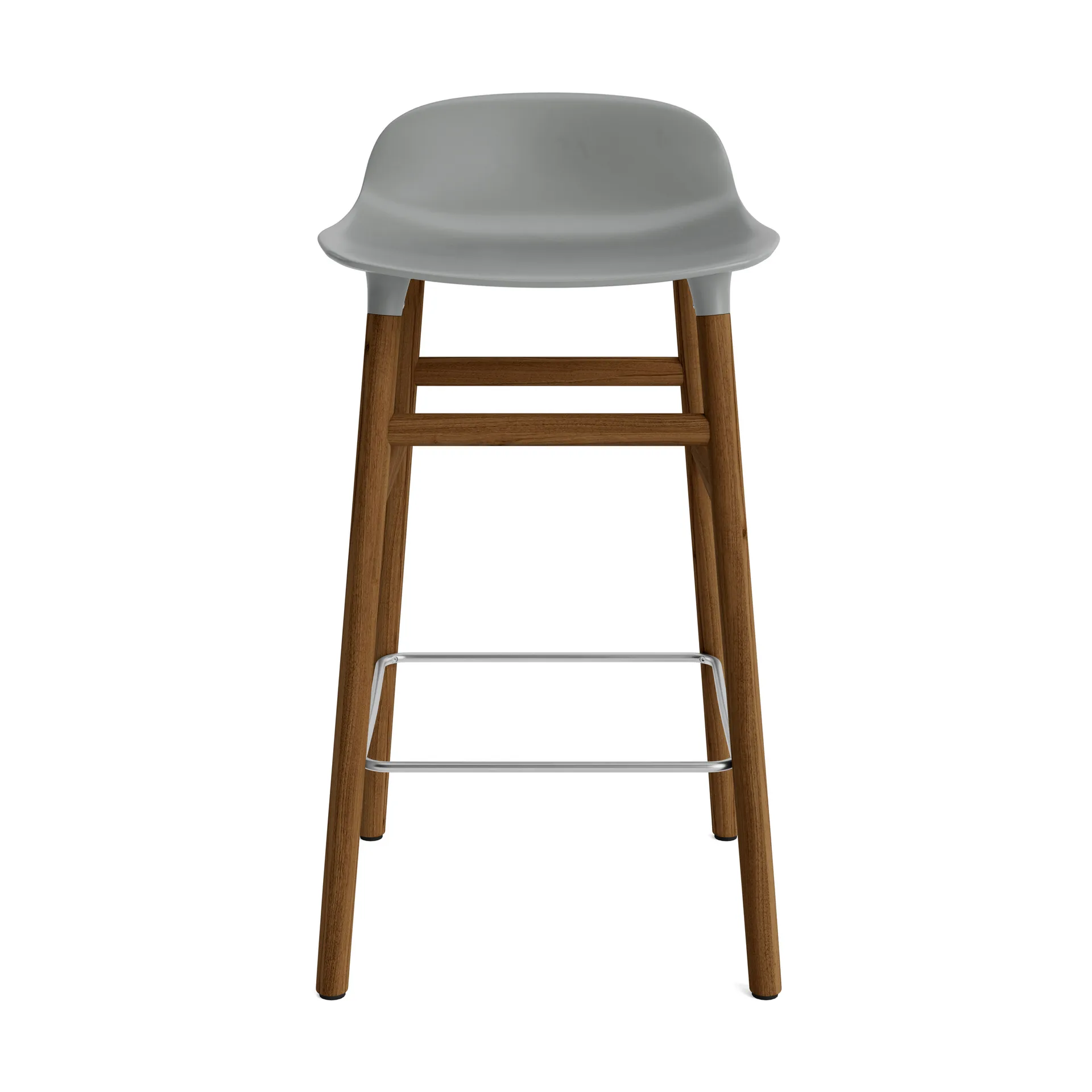 Sgabello con gambe in noce Form , Grigio Normann Copenhagen