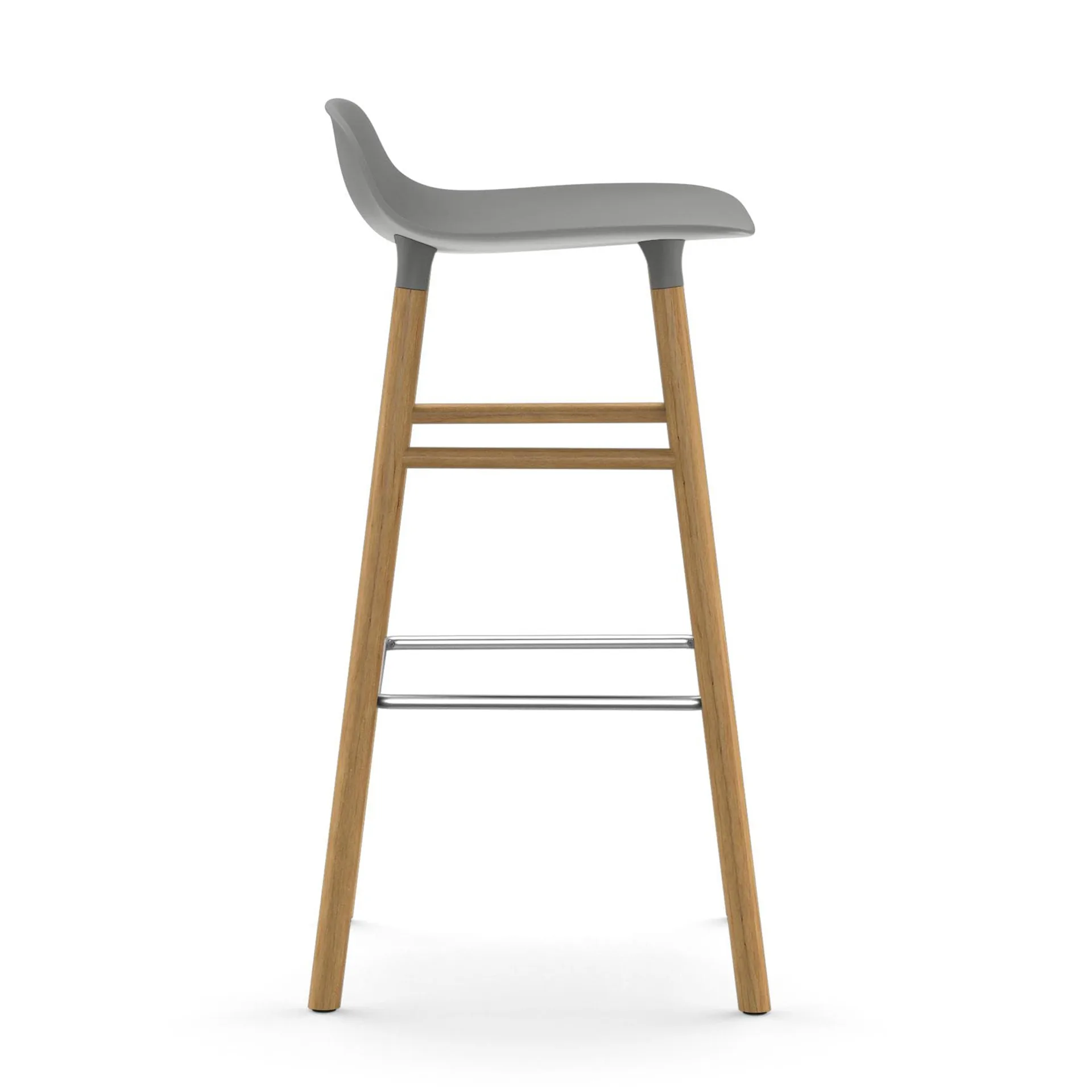 Sgabello con gambe in noce Form, Grigio Normann Copenhagen