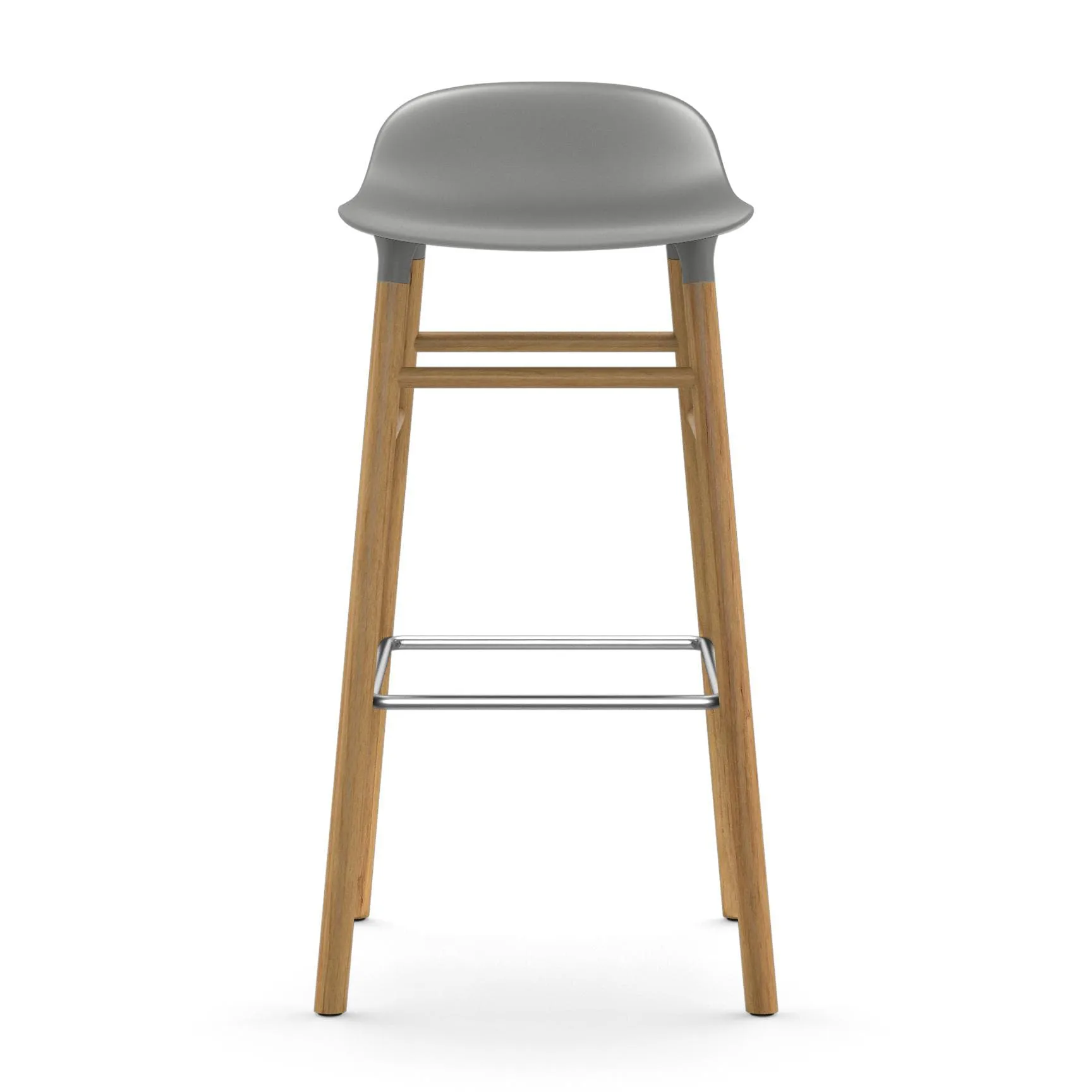 Sgabello con gambe in noce Form, Grigio Normann Copenhagen
