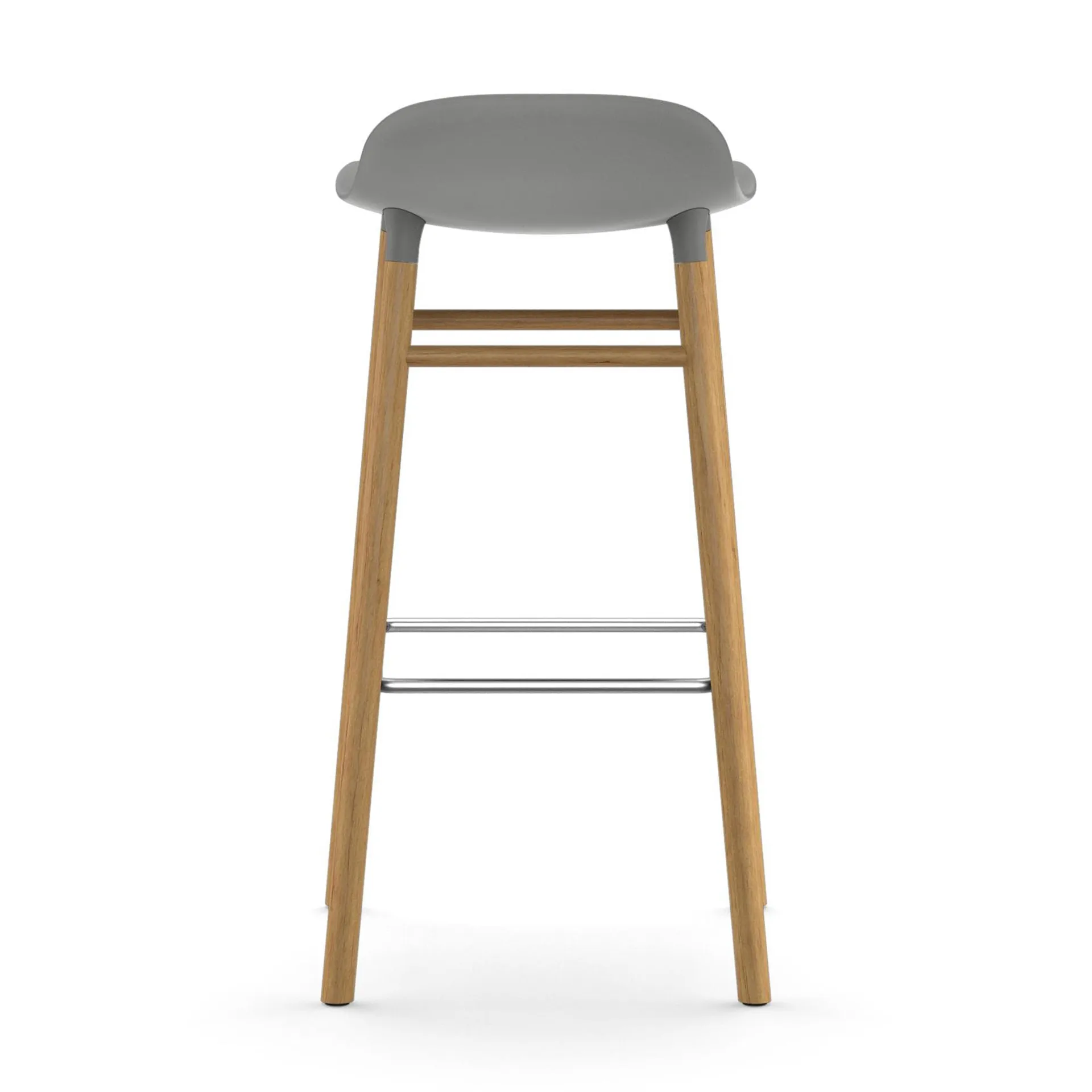 Sgabello con gambe in noce Form, Grigio Normann Copenhagen