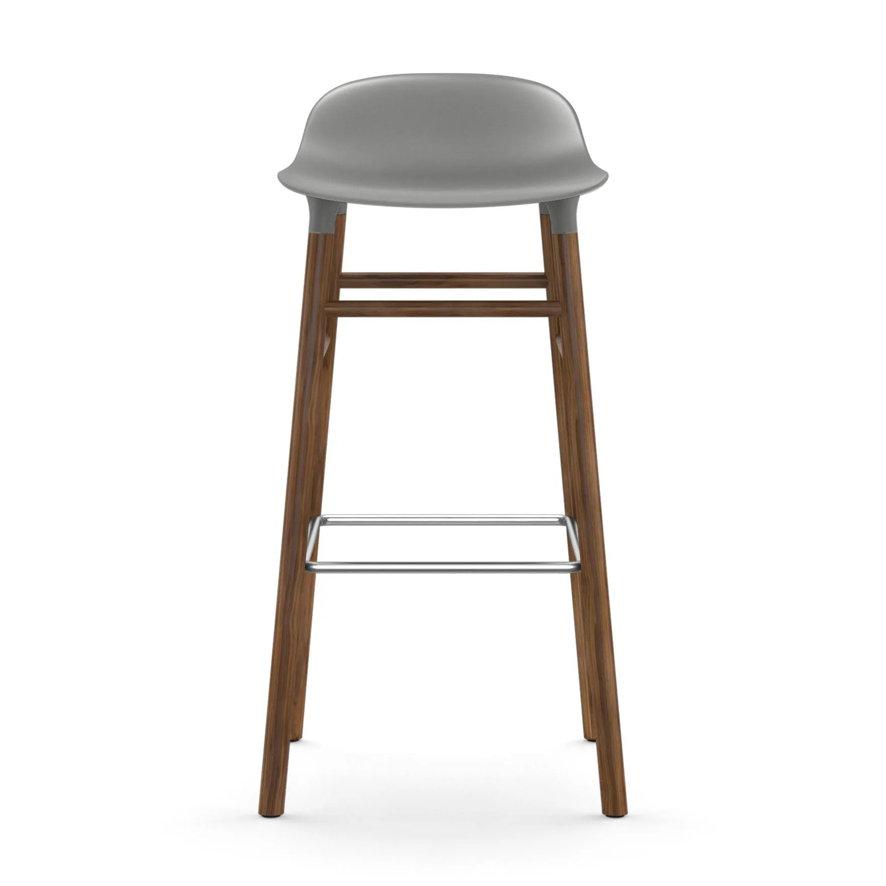 Sgabello con gambe in noce Form , Grigio Normann Copenhagen