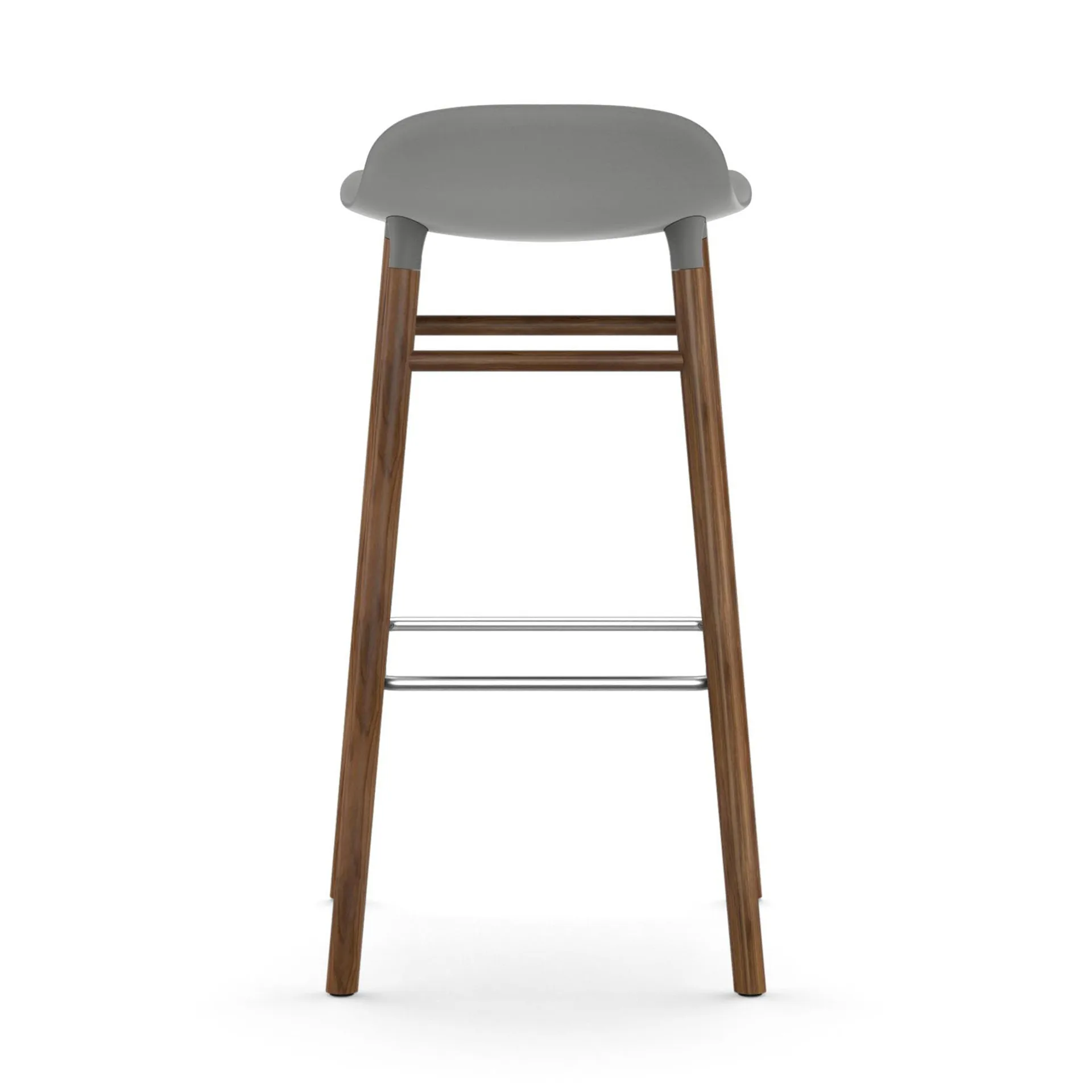 Sgabello con gambe in noce Form , Grigio Normann Copenhagen