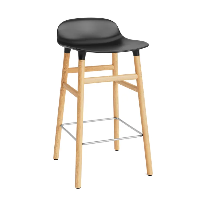 Sgabello con gambe in noce Form - Nero - Normann Copenhagen