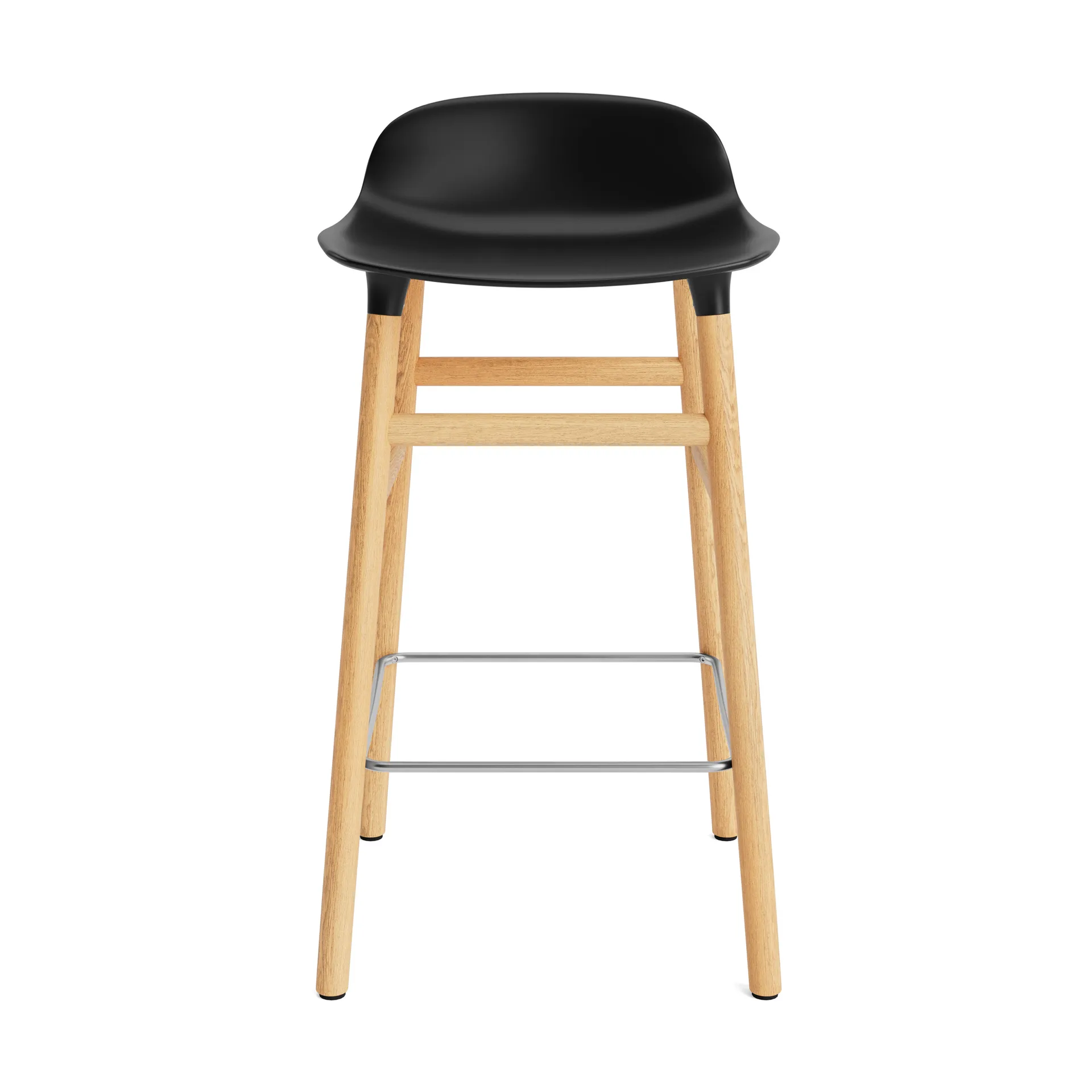 Sgabello con gambe in noce Form, Nero Normann Copenhagen