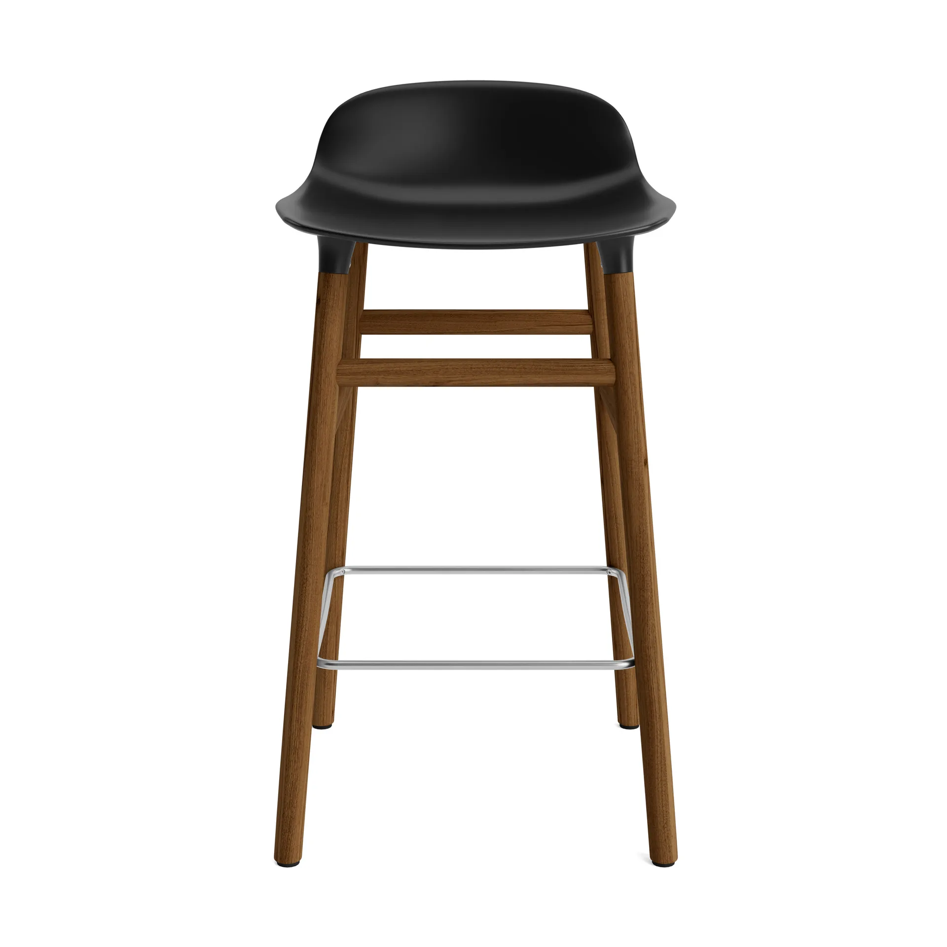 Sgabello con gambe in noce Form , Nero Normann Copenhagen