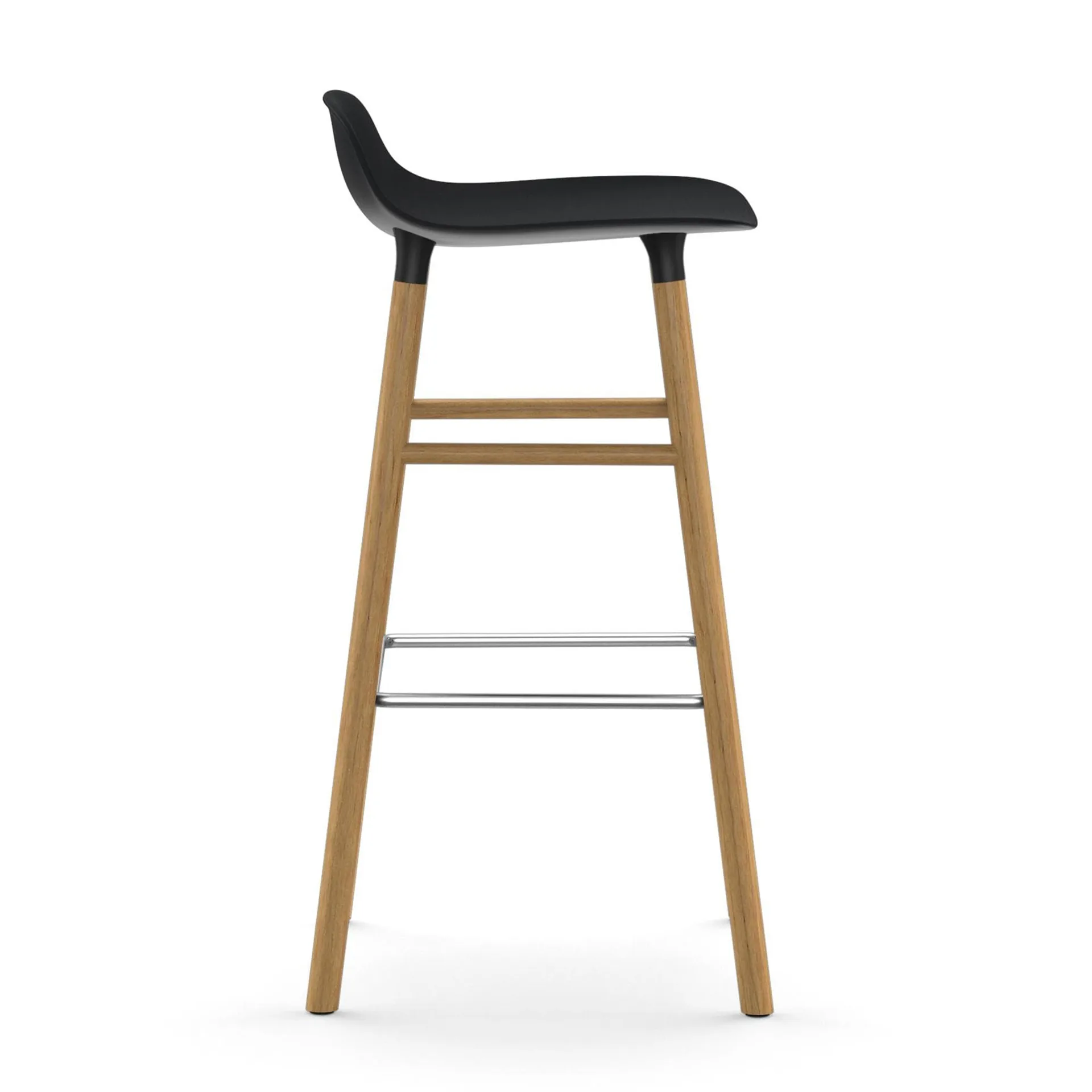 Sgabello con gambe in noce Form, Nero Normann Copenhagen