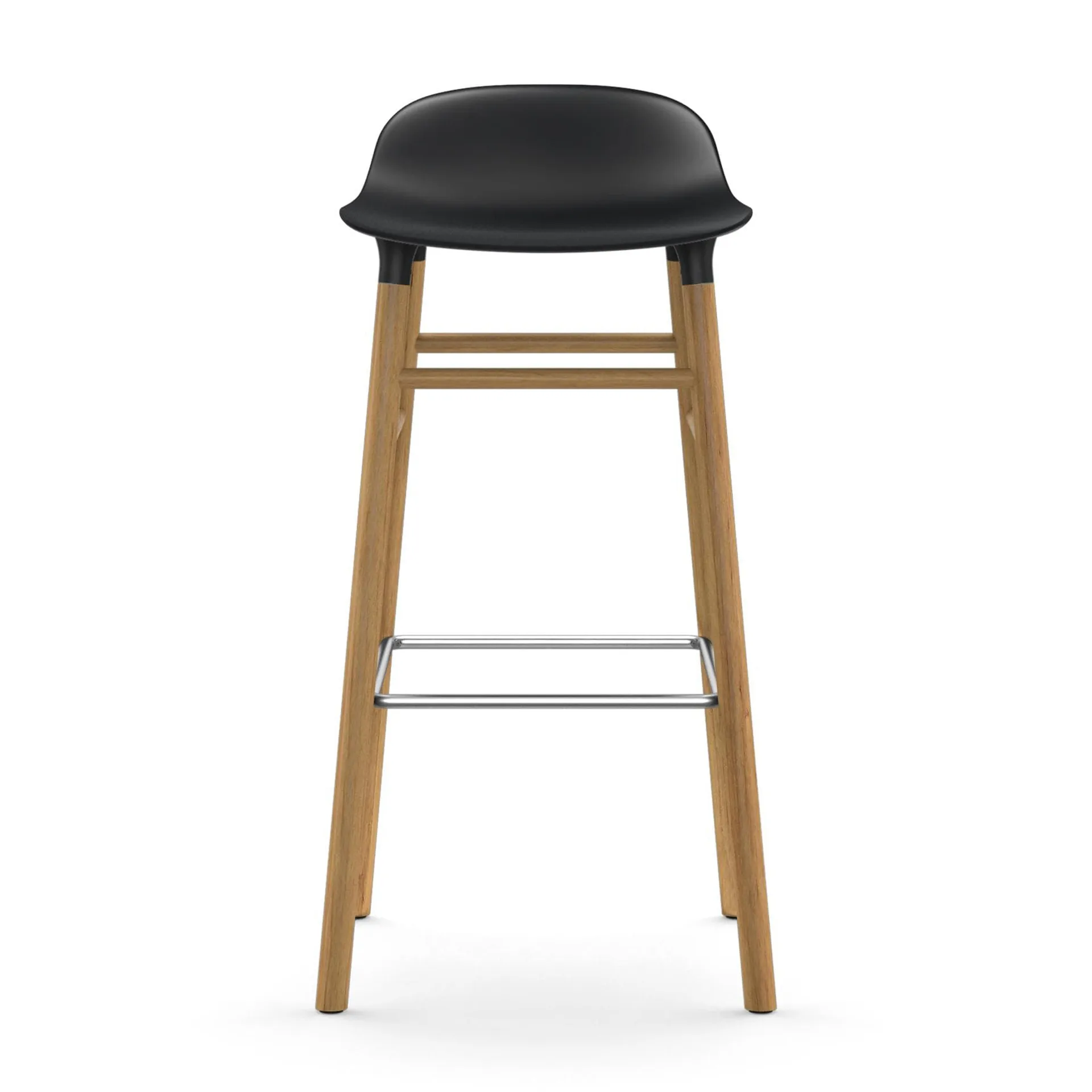 Sgabello con gambe in noce Form, Nero Normann Copenhagen