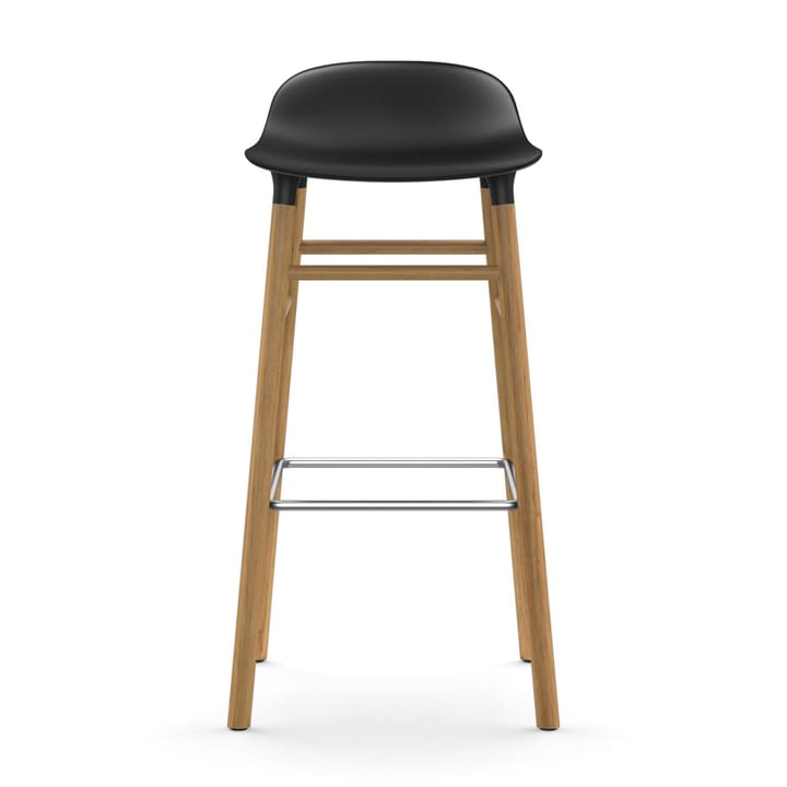 Sgabello con gambe in noce Form , Nero Normann Copenhagen