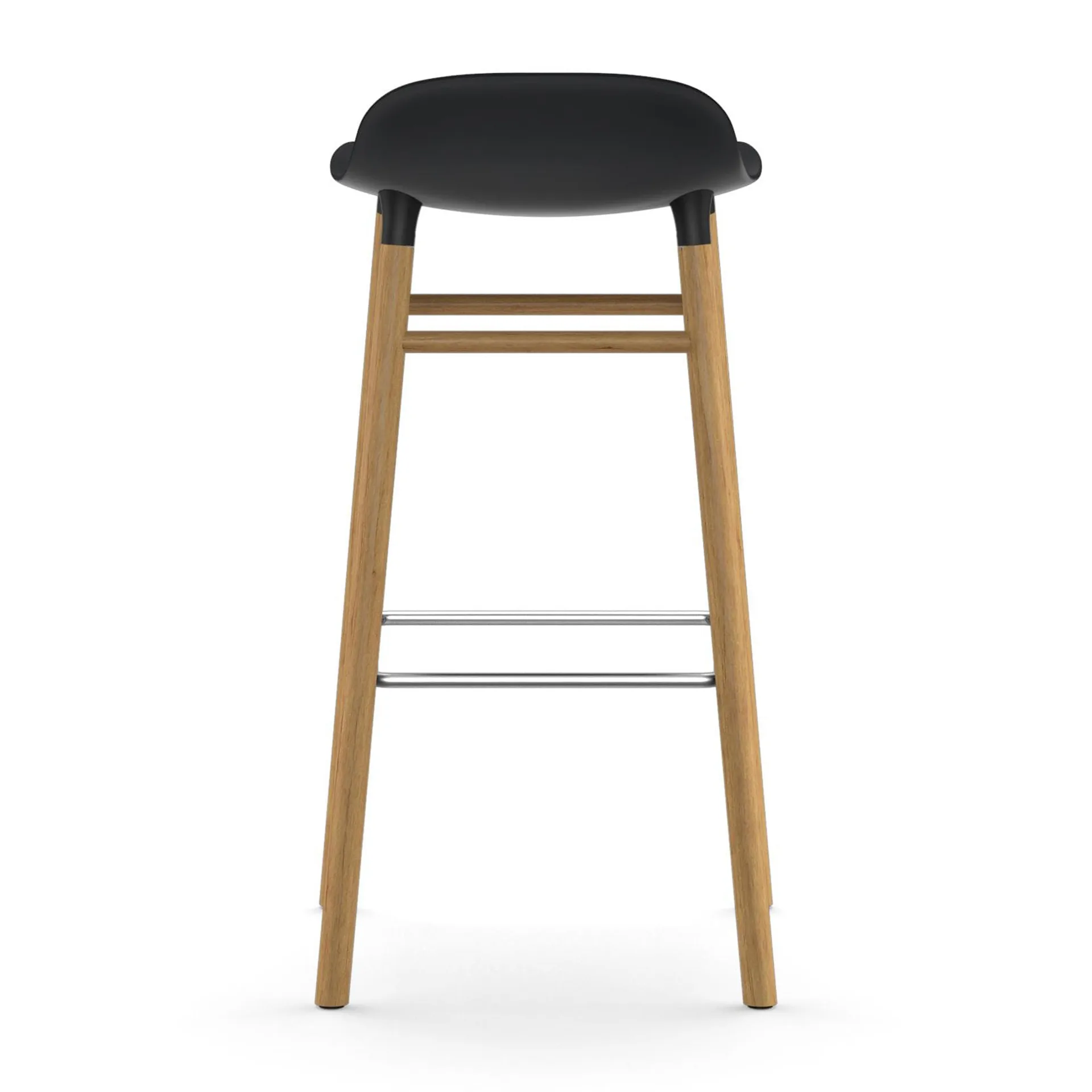 Sgabello con gambe in noce Form, Nero Normann Copenhagen
