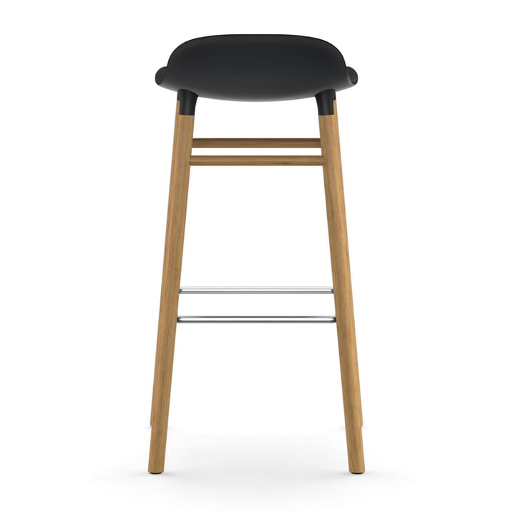 Sgabello con gambe in noce Form , Nero Normann Copenhagen