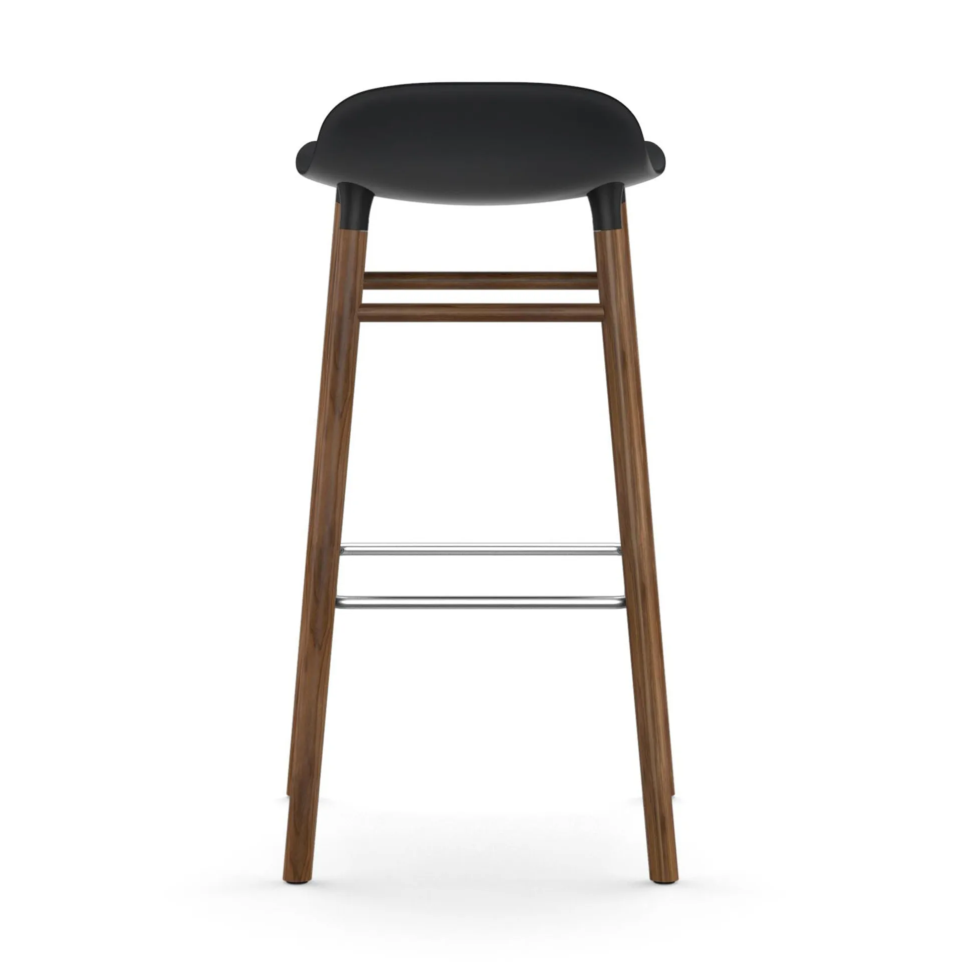 Sgabello con gambe in noce Form , Nero Normann Copenhagen