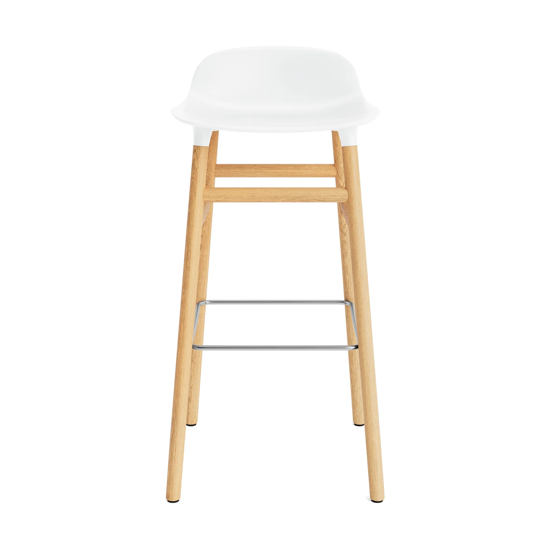 Sgabello con gambe in rovere Form 75 cm, Bianco Normann Copenhagen