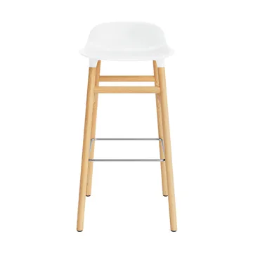 Sgabello con gambe in rovere Form 75 cm - Bianco - Normann Copenhagen
