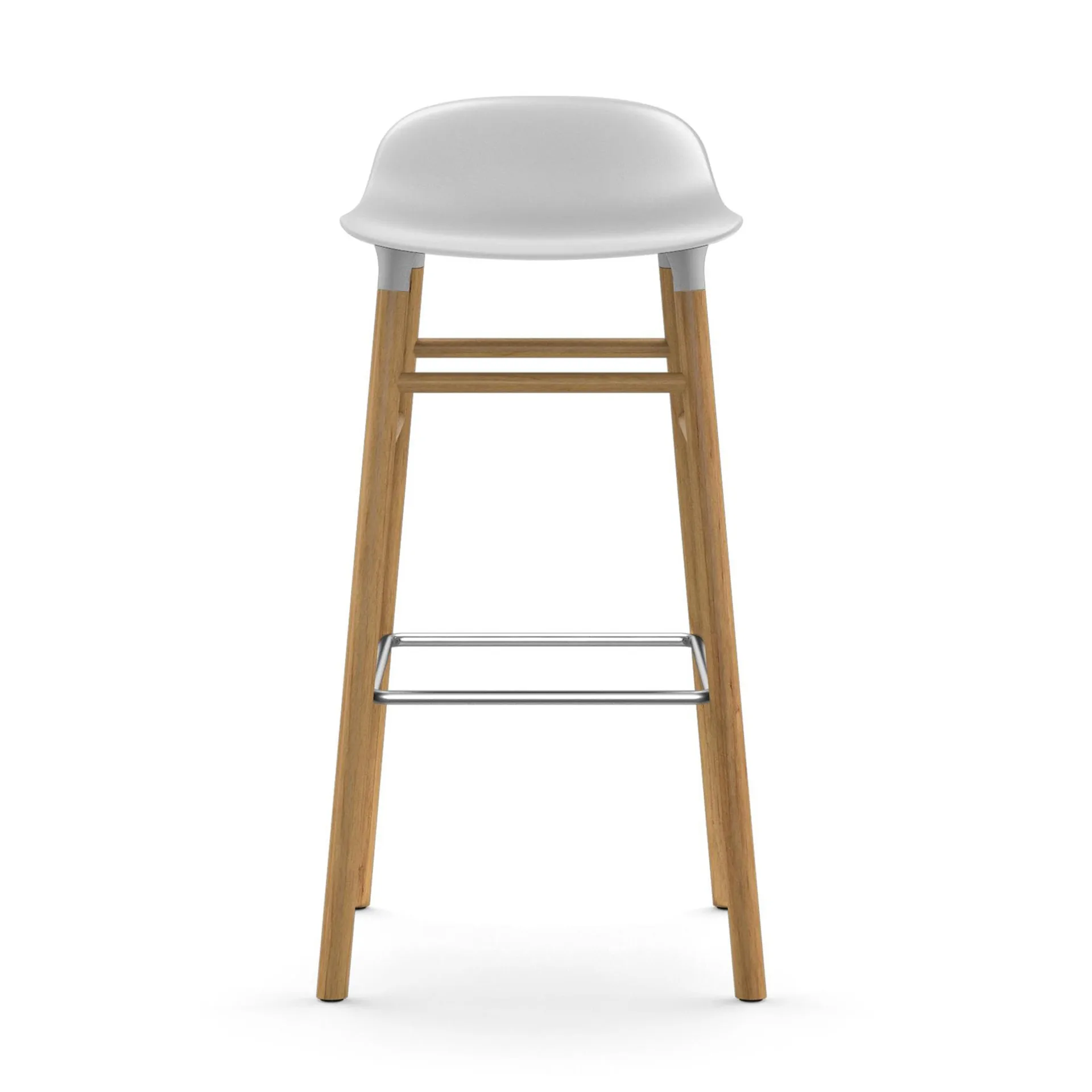 Sgabello con gambe in rovere Form 75 cm, Bianco Normann Copenhagen