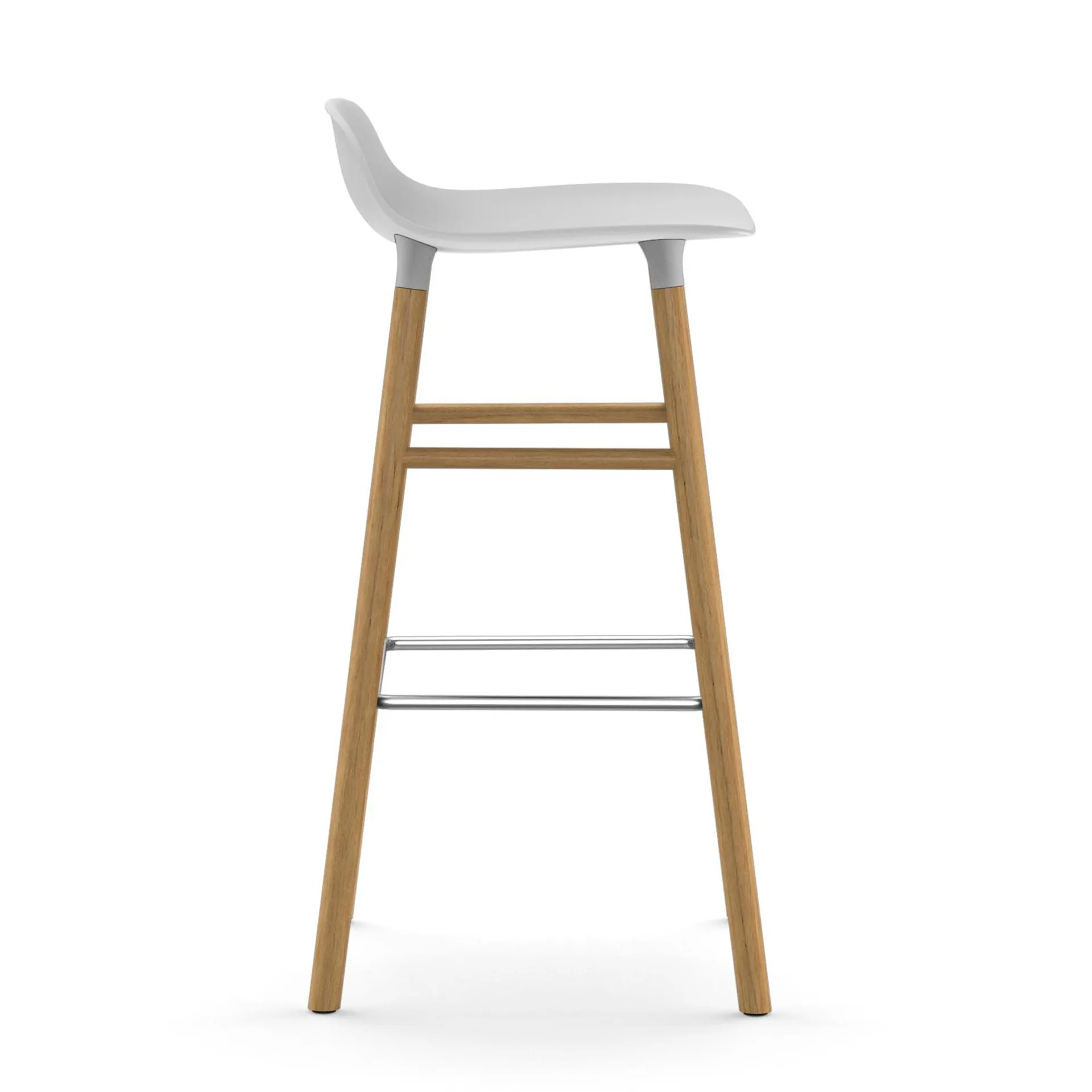 Sgabello con gambe in rovere Form 75 cm, Bianco Normann Copenhagen