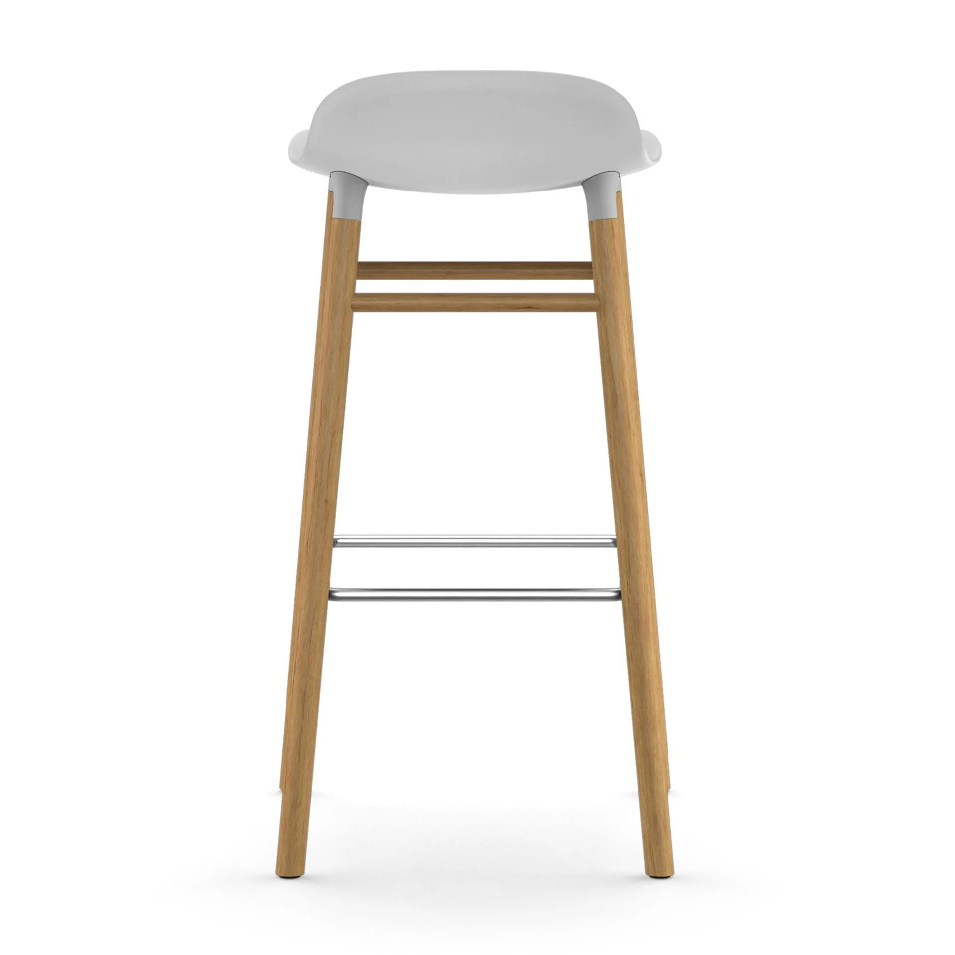 Sgabello con gambe in rovere Form 75 cm, Bianco Normann Copenhagen