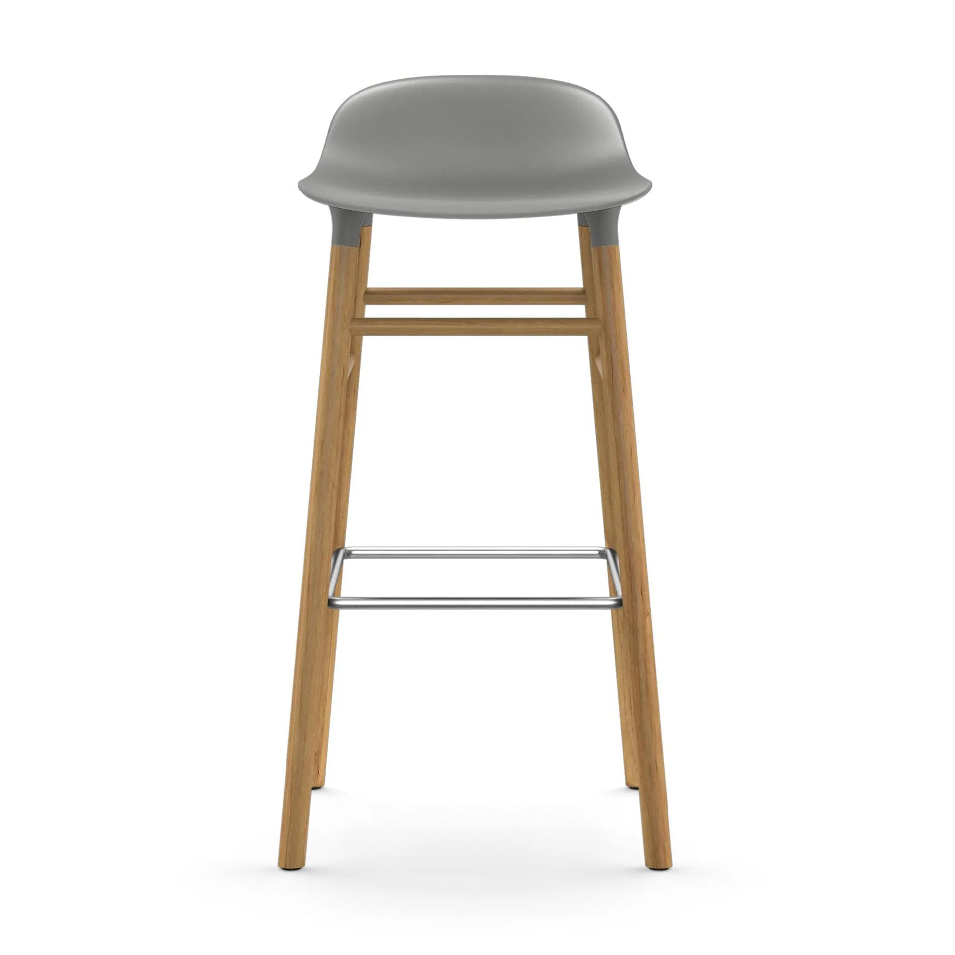 Sgabello con gambe in rovere Form 75 cm, Grigio Normann Copenhagen