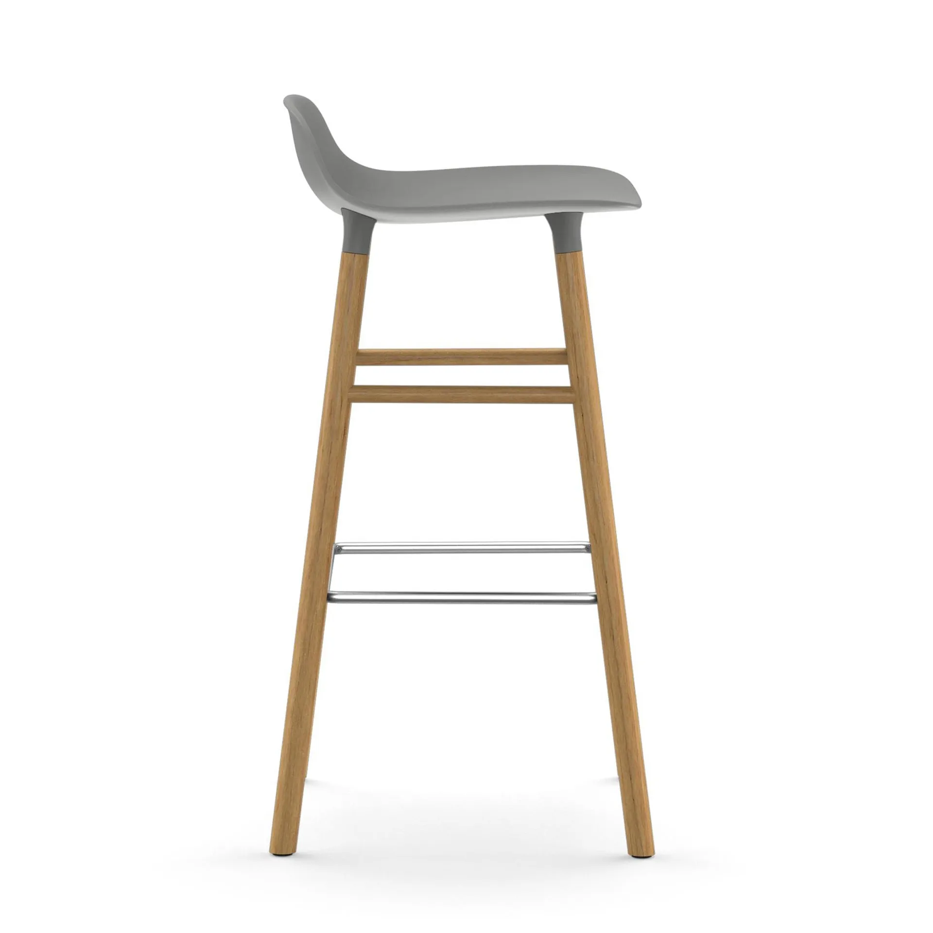 Sgabello con gambe in rovere Form 75 cm, Grigio Normann Copenhagen