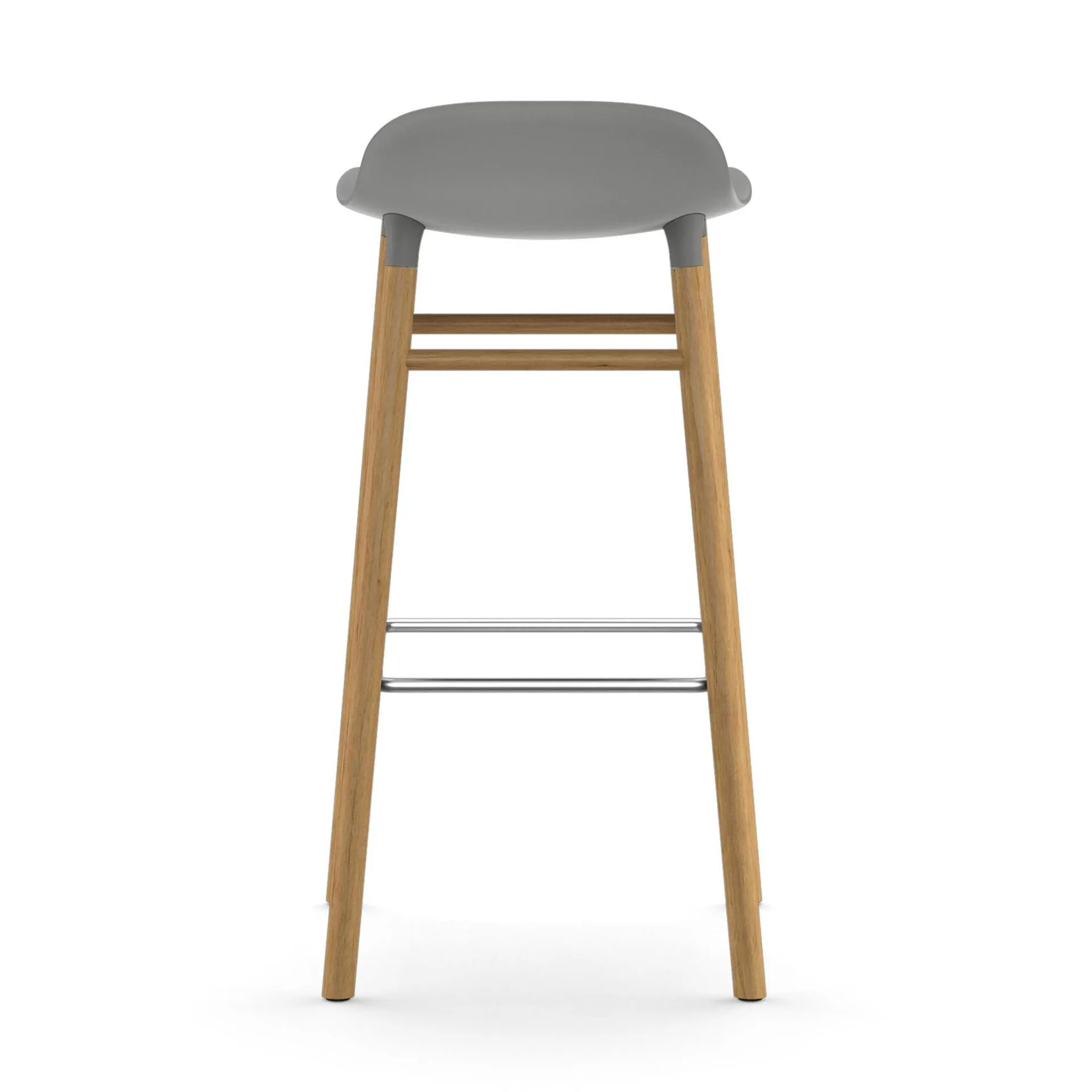 Sgabello con gambe in rovere Form 75 cm, Grigio Normann Copenhagen