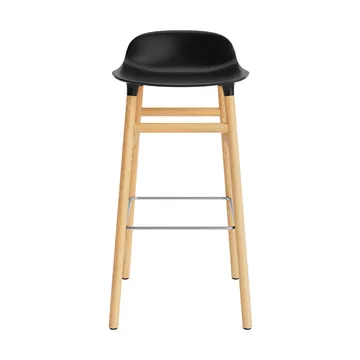 Sgabello con gambe in rovere Form 75 cm - Nero - Normann Copenhagen