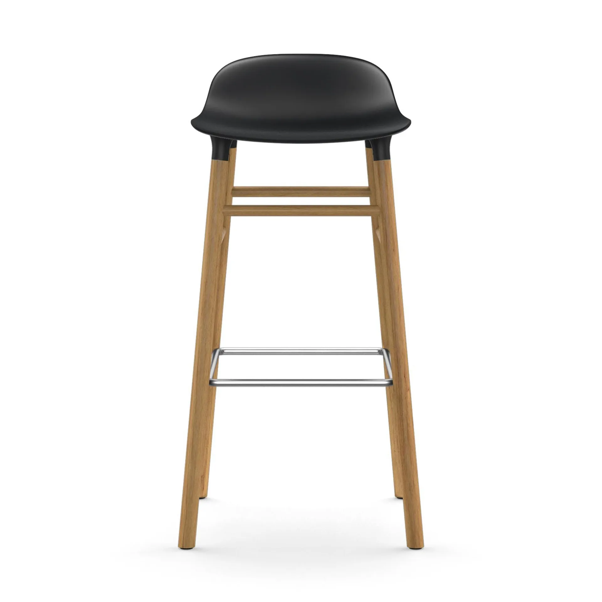 Sgabello con gambe in rovere Form 75 cm, Nero Normann Copenhagen