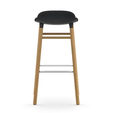 Sgabello con gambe in rovere Form 75 cm - Nero - Normann Copenhagen