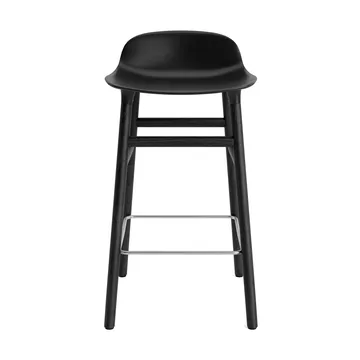 Sgabello con gambe in rovere verniciato Form 65 cm - Nero - Normann Copenhagen