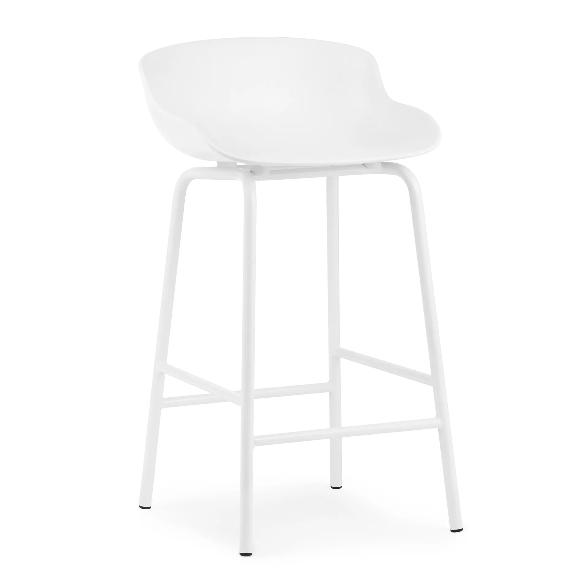 Sgabello da bar con gambe in metallo Hyg 65 cm, Bianco Normann Copenhagen
