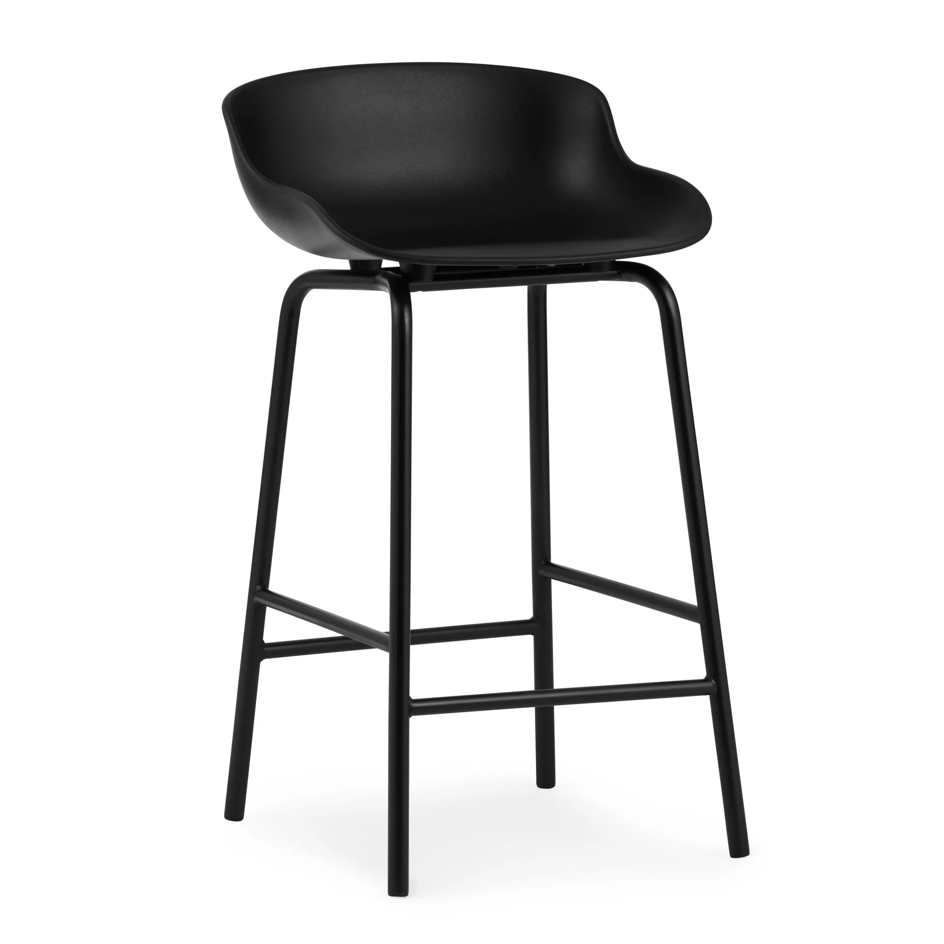 Sgabello da bar con gambe in metallo Hyg 65 cm, Nero Normann Copenhagen