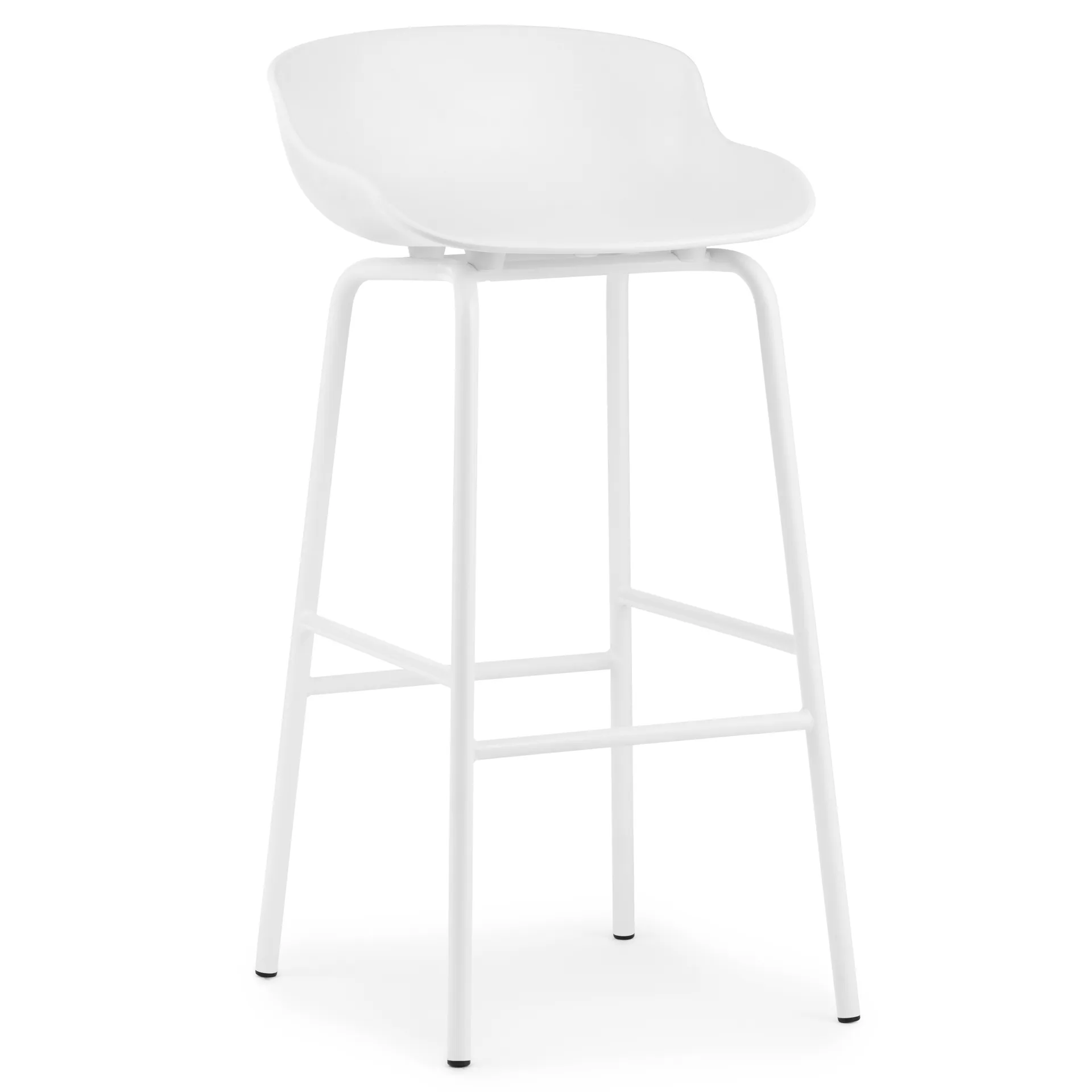Sgabello da bar con gambe in metallo Hyg 75 cm, Bianco Normann Copenhagen