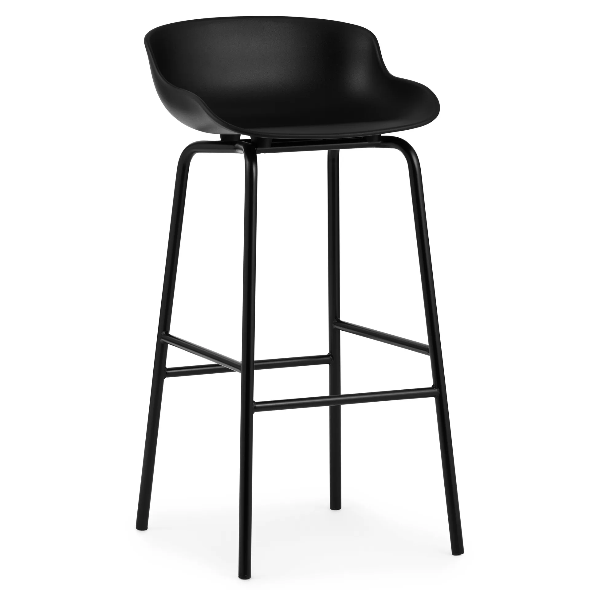 Sgabello da bar con gambe in metallo Hyg 75 cm, Nero Normann Copenhagen