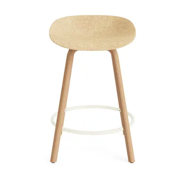 Sgabello da bar Mat 65 cm - Canapa-faggio-cream steel - Normann Copenhagen