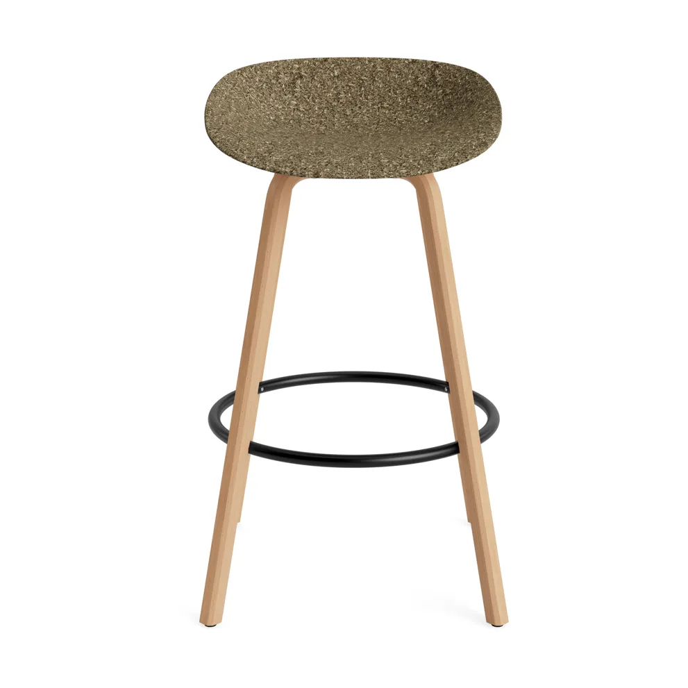 Sgabello da bar Mat 75 cm, Alga-faggio-acciaio nero Normann Copenhagen