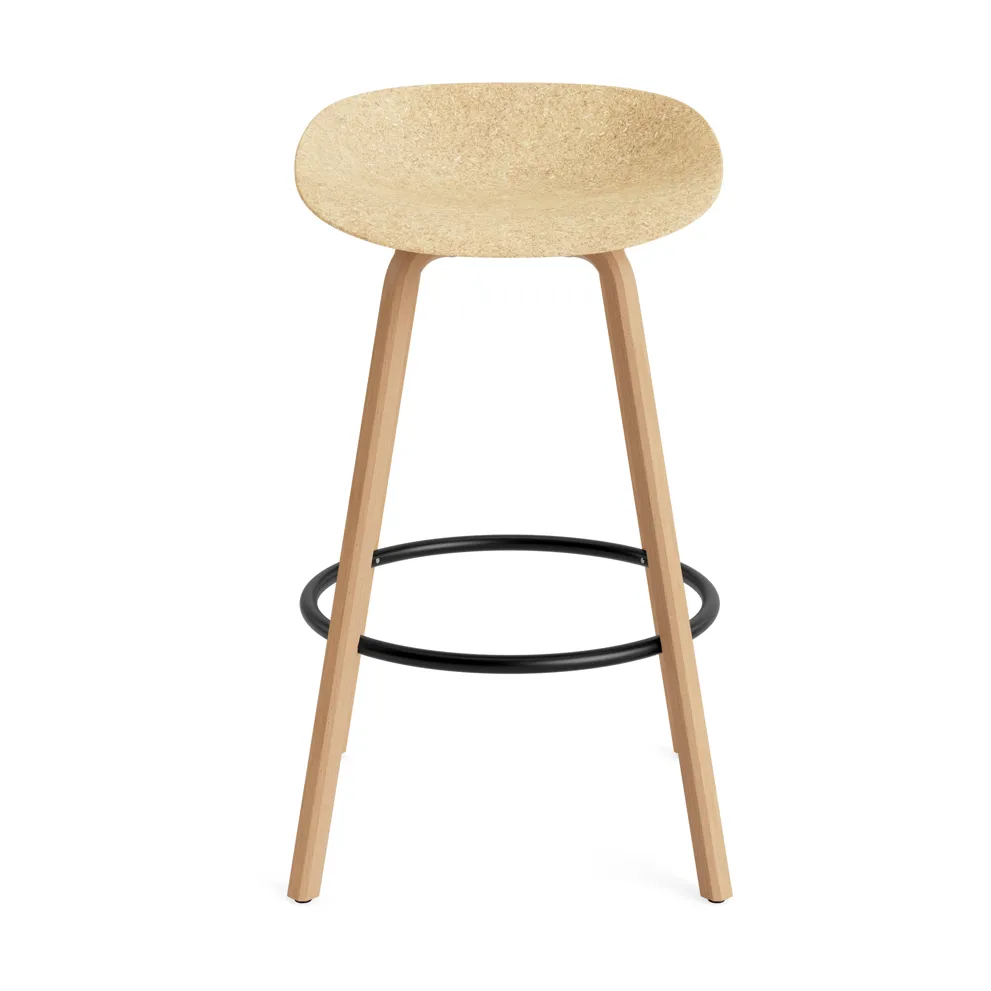 Sgabello da bar Mat 75 cm, Canapa-faggio-acciaio nero Normann Copenhagen
