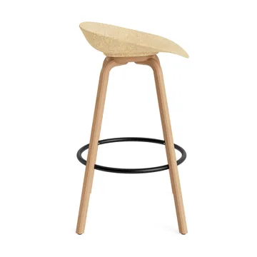 Sgabello da bar Mat 75 cm - Canapa-faggio-acciaio nero - Normann Copenhagen
