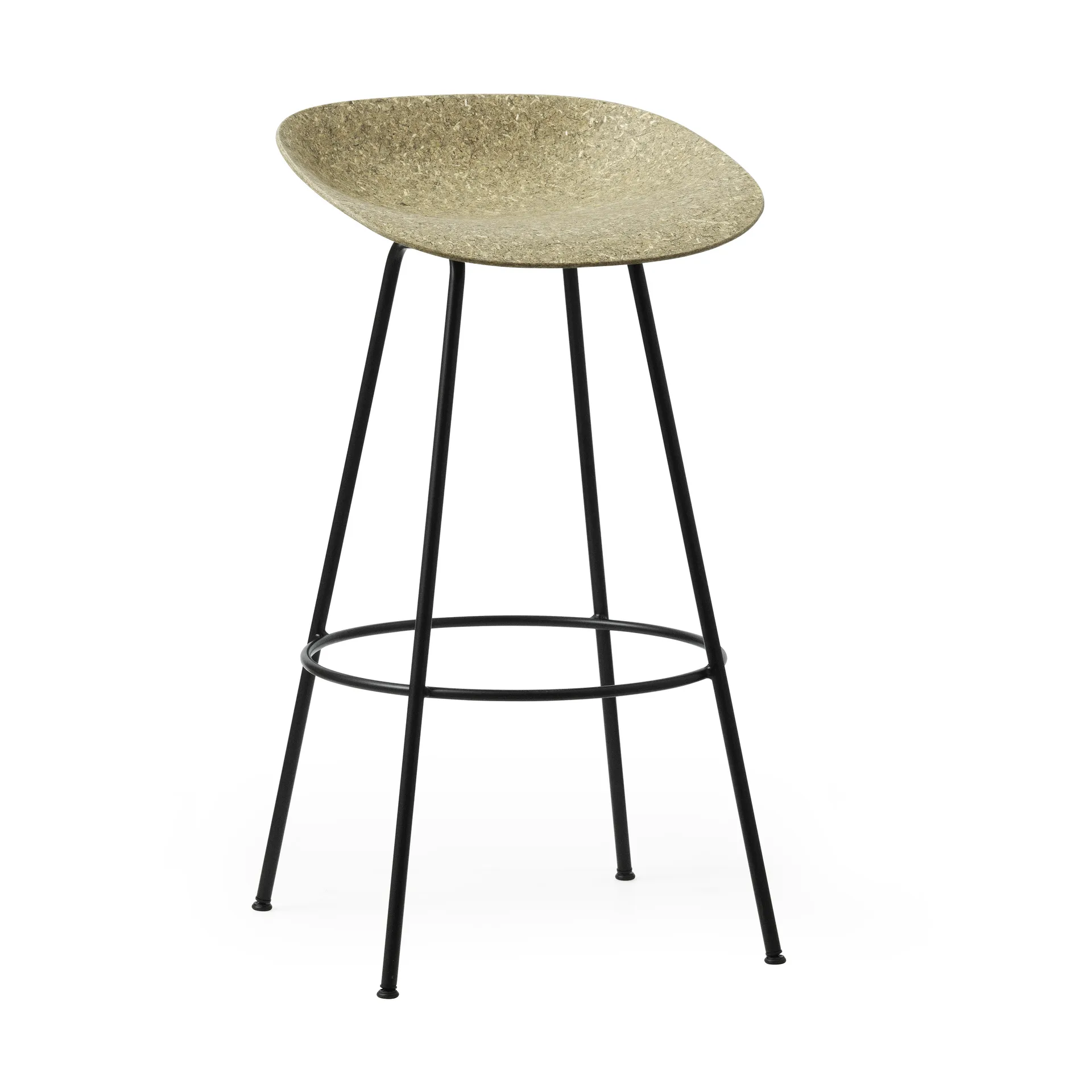 Sgabello da bar Mat 75 cm, Seaweed-black steel Normann Copenhagen