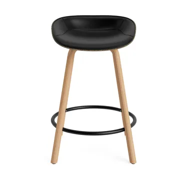 Sgabello da bar Mat rivestito frontalmente 65 cm - Ultra 41599-Alga-faggio-acciaio nero - Normann Copenhagen