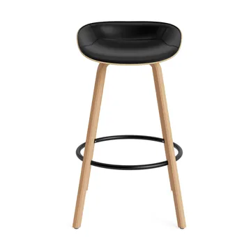 Sgabello da bar Mat rivestito frontalmente 75 cm - Ultra 41599-Canapa-faggio-acciaio nero - Normann Copenhagen