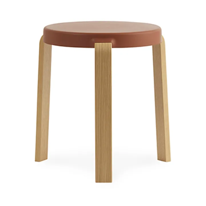 Sgabello Tap - caramello, gambe in rovere - Normann Copenhagen