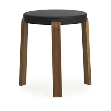 Sgabello Tap - nero, gambe in noce - Normann Copenhagen