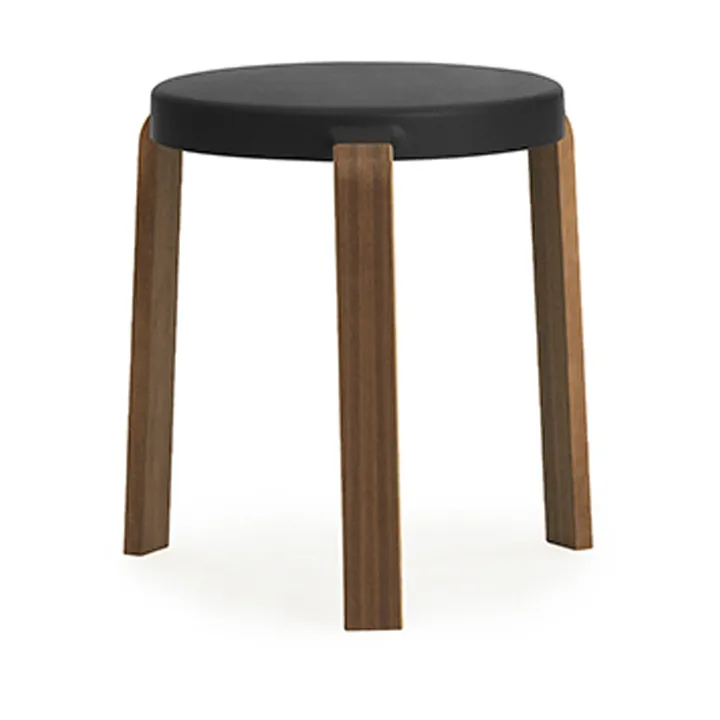 Sgabello Tap - nero, gambe in noce - Normann Copenhagen