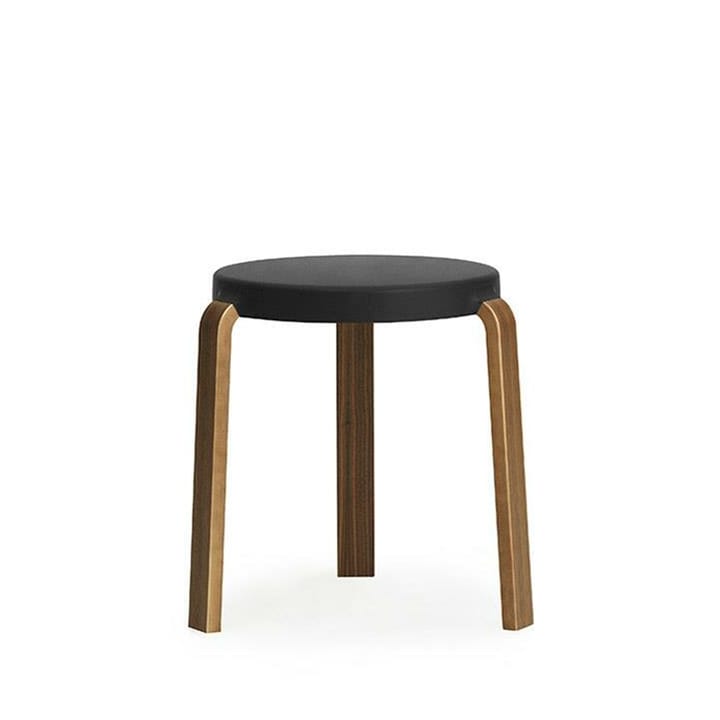 Sgabello Tap - nero, gambe in noce - Normann Copenhagen