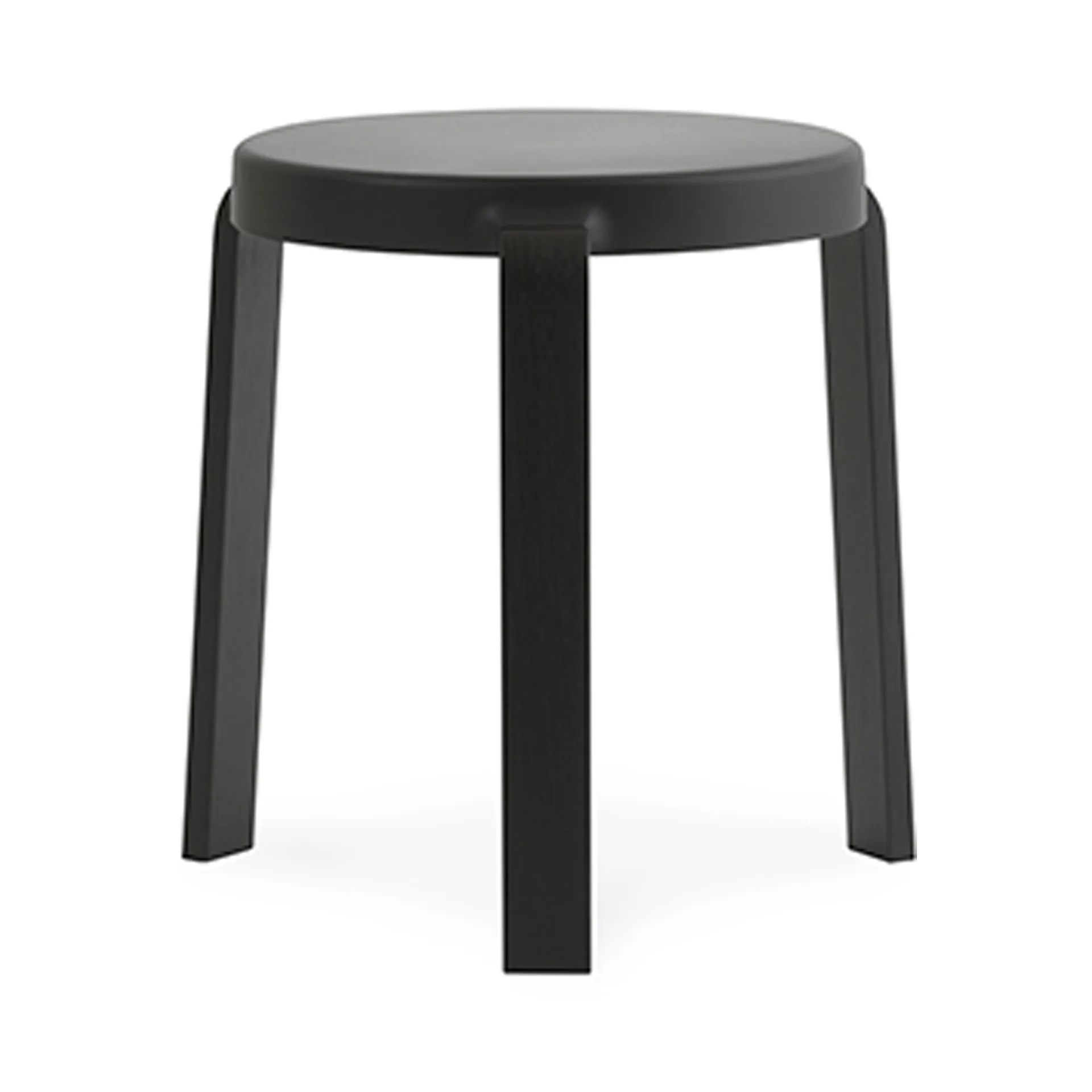 Sgabello Tap, nero, gambe nere in rovere Normann Copenhagen