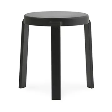 Sgabello Tap - nero, gambe nere in rovere - Normann Copenhagen