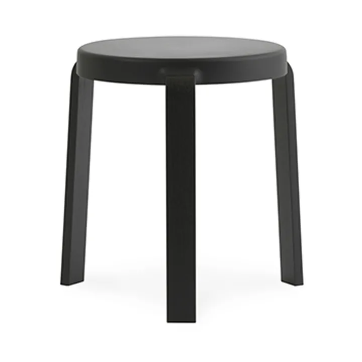 Sgabello Tap - nero, gambe nere in rovere - Normann Copenhagen